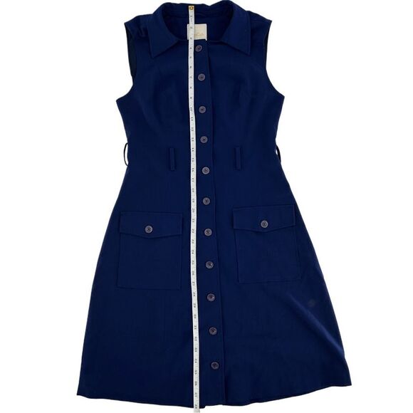 ModCloth Coasting Along Sleeveless Navy Blue Button Up Mini Dress Medium - Picture 10 of 11